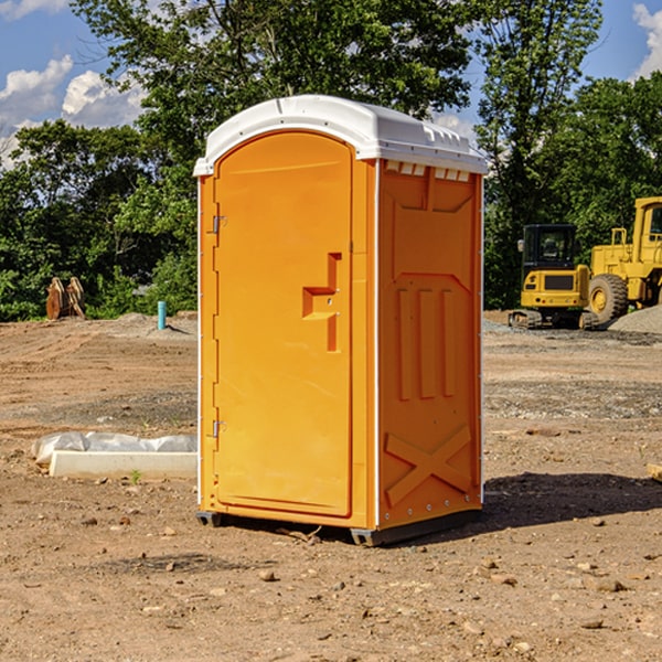 how often are the portable restrooms cleaned and serviced during a rental period in Town Line New York